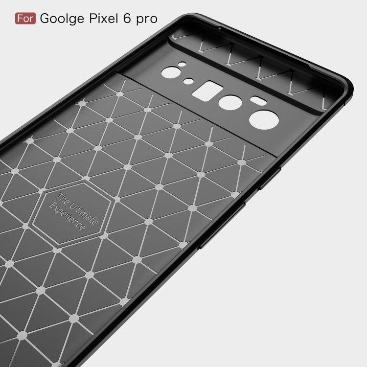 For Google Pixel 6 Pro Brushed Texture Carbon Fiber TPU Case(Black) - Mobile Gadget HQ