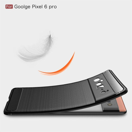 For Google Pixel 6 Pro Brushed Texture Carbon Fiber TPU Case(Navy Blue) - Mobile Gadget HQ