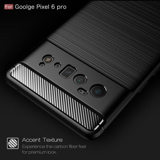 For Google Pixel 6 Pro Brushed Texture Carbon Fiber TPU Case(Navy Blue) - Mobile Gadget HQ