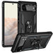 For Google Pixel 6 Shockproof TPU + PC Protective Case with 360 Degree Rotating Holder(Black) - Mobile Gadget HQ