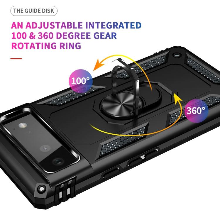 For Google Pixel 6 Shockproof TPU + PC Protective Case with 360 Degree Rotating Holder(Black) - Mobile Gadget HQ
