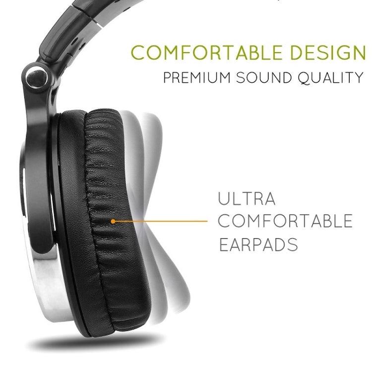 OneOdio Pro-10 Head-mounted Noise Reduction Wired Headphone with Microphone, Color:Black Red - Mobile Gadget HQ