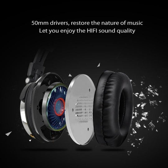 OneOdio Pro-10 Head-mounted Noise Reduction Wired Headphone with Microphone, Color:Black Red - Mobile Gadget HQ