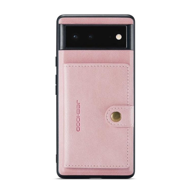 For Google Pixel 6 JEEHOOD Retro Magnetic Detachable Phone Protective Case(Pink) - Mobile Gadget HQ