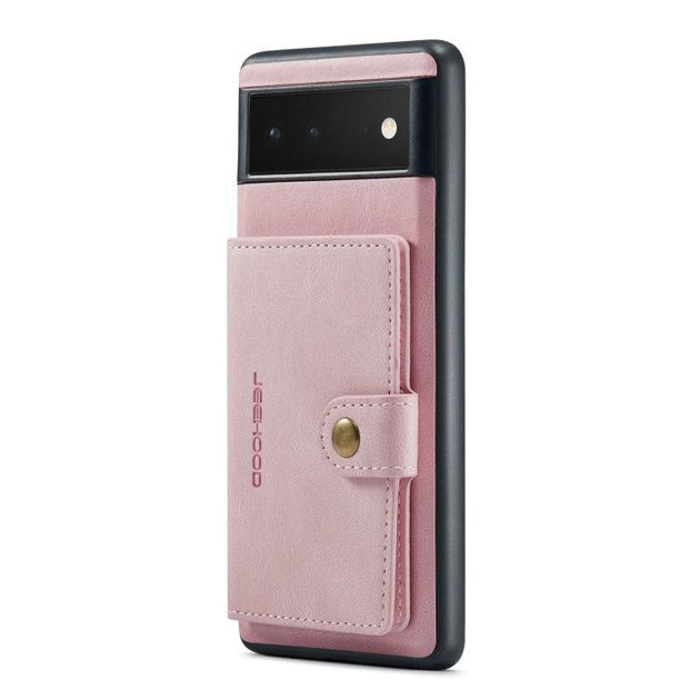 For Google Pixel 6 JEEHOOD Retro Magnetic Detachable Phone Protective Case(Pink) - Mobile Gadget HQ
