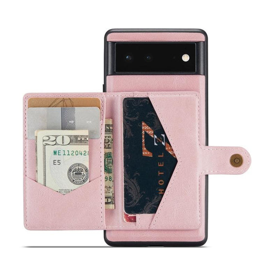 For Google Pixel 6 JEEHOOD Retro Magnetic Detachable Phone Protective Case(Pink) - Mobile Gadget HQ
