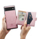 For Google Pixel 6 JEEHOOD Retro Magnetic Detachable Phone Protective Case(Pink) - Mobile Gadget HQ