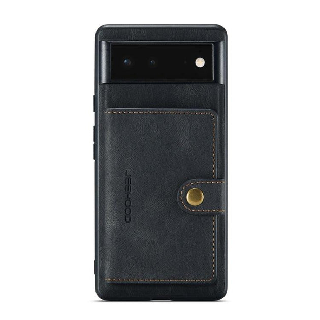 For Google Pixel 6 JEEHOOD Retro Magnetic Detachable Phone Protective Case(Black) - Mobile Gadget HQ