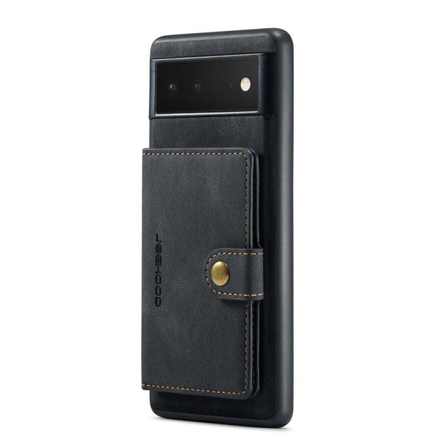 For Google Pixel 6 JEEHOOD Retro Magnetic Detachable Phone Protective Case(Black) - Mobile Gadget HQ