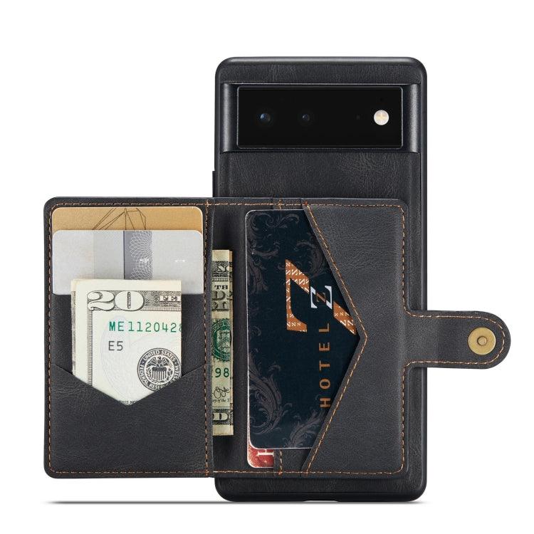 For Google Pixel 6 JEEHOOD Retro Magnetic Detachable Phone Protective Case(Black) - Mobile Gadget HQ