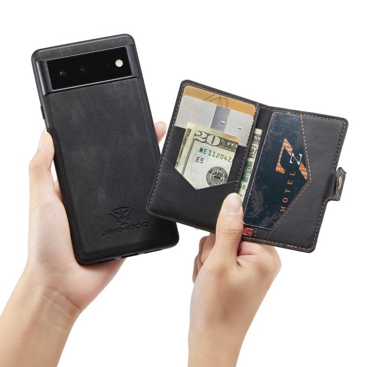 For Google Pixel 6 JEEHOOD Retro Magnetic Detachable Phone Protective Case(Black) - Mobile Gadget HQ
