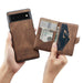 For Google Pixel 6 JEEHOOD Retro Magnetic Detachable Phone Protective Case(Brown) - Mobile Gadget HQ