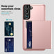 For Samsung Galaxy S22 5G Shockproof Armor Phone Case with Card Slot(Rose Gold) - Mobile Gadget HQ