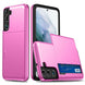 For Samsung Galaxy S22 5G Shockproof Armor Phone Case with Card Slot(Rose Red) - Mobile Gadget HQ