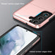For Samsung Galaxy S22 5G Shockproof Armor Phone Case with Card Slot(Rose Red) - Mobile Gadget HQ