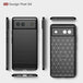 For Google Pixel 6a Brushed Carbon Fiber Texture Shockproof TPU Phone Case(Blue) - Mobile Gadget HQ