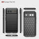 For Google Pixel 6a Brushed Carbon Fiber Texture Shockproof TPU Phone Case(Blue) - Mobile Gadget HQ
