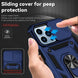 For iPhone 13 Pro Sliding Camshield Holder Phone Case (Blue) - Mobile Gadget HQ