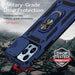 For iPhone 13 Pro Sliding Camshield Holder Phone Case (Blue) - Mobile Gadget HQ