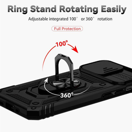 For iPhone 13 Pro Max Sliding Camshield Holder Phone Case (Black) - Mobile Gadget HQ