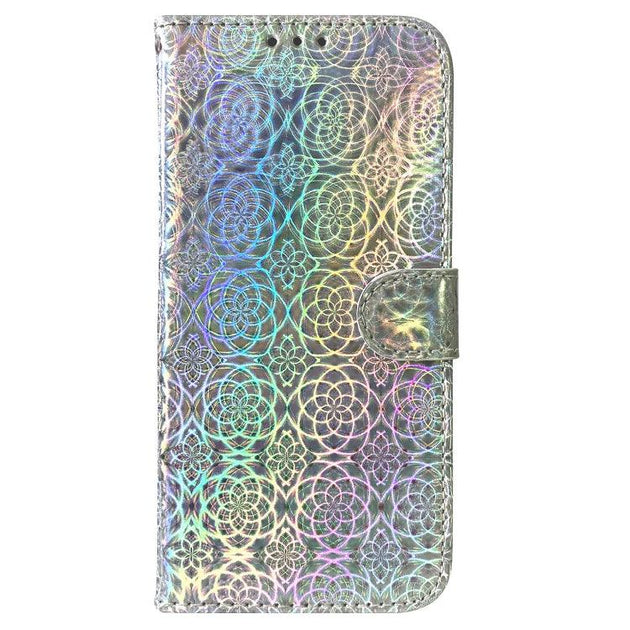 For Google Pixel 6 Colorful Magnetic Buckle Leather Phone Case(Silver) - Mobile Gadget HQ