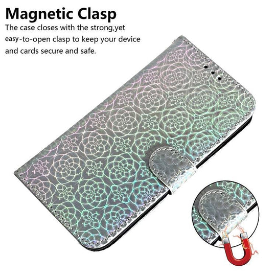 For Google Pixel 6 Colorful Magnetic Buckle Leather Phone Case(Silver) - Mobile Gadget HQ