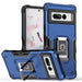For Google Pixel 7 Pro 5G Ring Holder Non-slip Armor Phone Case(Blue) - Mobile Gadget HQ
