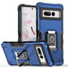 For Google Pixel 7 Pro 5G Ring Holder Non-slip Armor Phone Case(Blue) - Mobile Gadget HQ