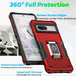 For Google Pixel 7 5G Ring Holder Non-slip Armor Phone Case(Black) - Mobile Gadget HQ