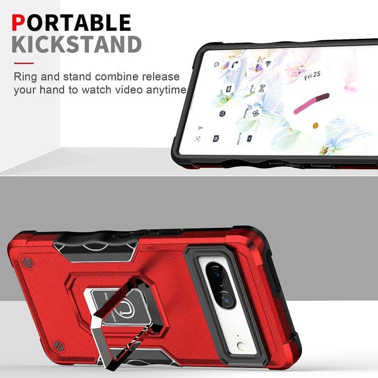 For Google Pixel 7 5G Ring Holder Non-slip Armor Phone Case(Black) - Mobile Gadget HQ