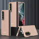 For Samsung Galaxy Z Fold4 GKK Ultra-thin Electroplating Lens Frame Phone Case(Rose Gold) - Mobile Gadget HQ