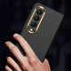 For Samsung Galaxy Z Fold4 GKK Ultra-thin Electroplating Lens Frame Phone Case(Rose Gold) - Mobile Gadget HQ