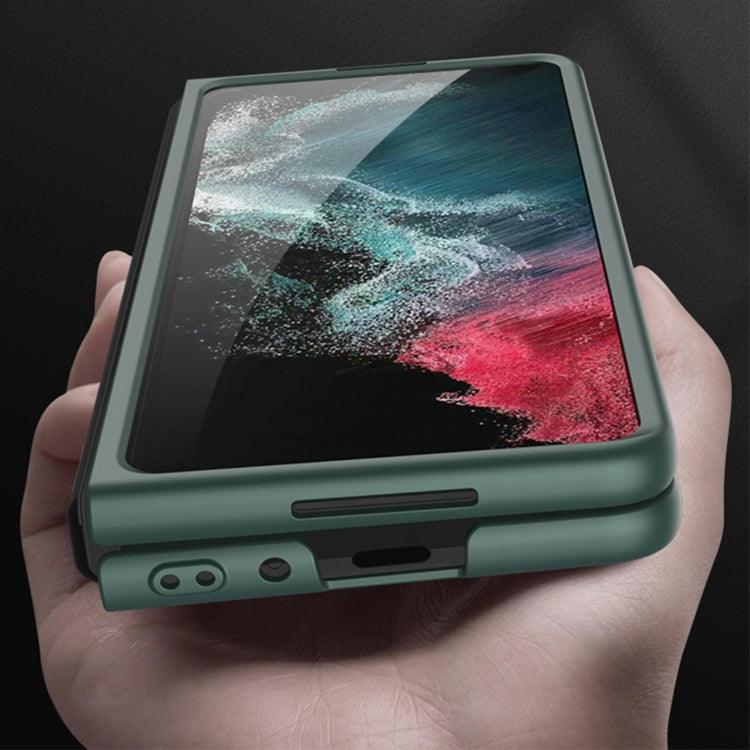 For Samsung Galaxy Z Fold4 GKK Ultra-thin Electroplating Lens Frame Phone Case(White) - Mobile Gadget HQ