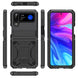 For Samsung Galaxy Z Flip4 Metal Shock-proof Phone Case With Holder(Black) - Mobile Gadget HQ