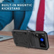 For Samsung Galaxy Z Flip3 5G Metal Shock-proof Phone Case With Holder(Black) - Mobile Gadget HQ