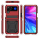 For Samsung Galaxy Z Flip3 5G Metal Shock-proof Phone Case With Holder(Red) - Mobile Gadget HQ