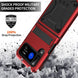 For Samsung Galaxy Z Flip3 5G Metal Shock-proof Phone Case With Holder(Red) - Mobile Gadget HQ