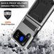 For Samsung Galaxy Z Flip3 5G Metal Shock-proof Phone Case With Holder(Silver) - Mobile Gadget HQ