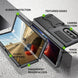 For Samsung Galaxy Z Fold4 Metal Shock-proof Phone Case With Holder(Black) - Mobile Gadget HQ