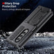For Samsung Galaxy Z Fold4 Metal Shock-proof Phone Case With Holder(Black) - Mobile Gadget HQ