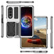 For Samsung Galaxy Z Fold4 Metal Shock-proof Phone Case With Holder(Silver) - Mobile Gadget HQ