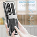 For Samsung Galaxy Z Fold4 Metal Shock-proof Phone Case With Holder(Silver) - Mobile Gadget HQ