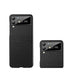 For Samsung Galaxy Z Flip4 Litchi Texture Genuine Leather Phone Case(Black) - Mobile Gadget HQ