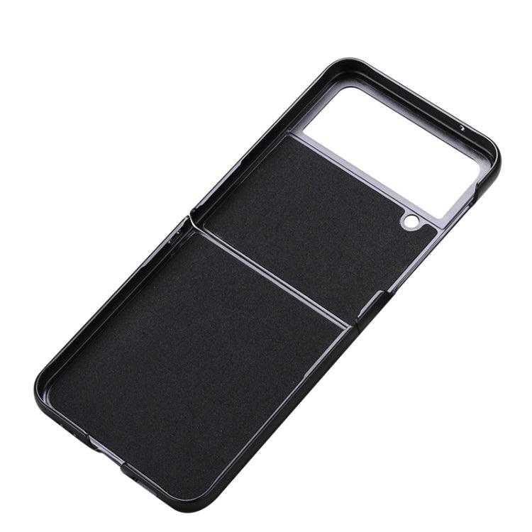 For Samsung Galaxy Z Flip4 Litchi Texture Genuine Leather Phone Case(Black) - Mobile Gadget HQ