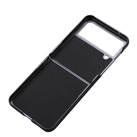 For Samsung Galaxy Z Flip4 Litchi Texture Genuine Leather Phone Case(Black) - Mobile Gadget HQ