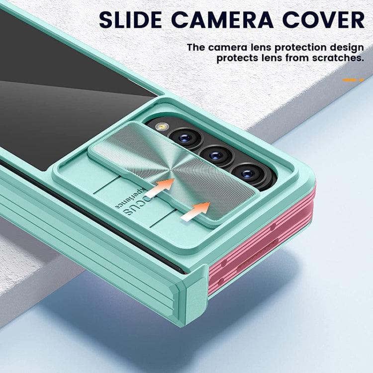 For Samsung Galaxy Z Fold4 360 Full Body Sliding Camshield Phone Case(Blue) - Mobile Gadget HQ