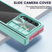 For Samsung Galaxy Z Fold4 360 Full Body Sliding Camshield Phone Case(Blue) - Mobile Gadget HQ