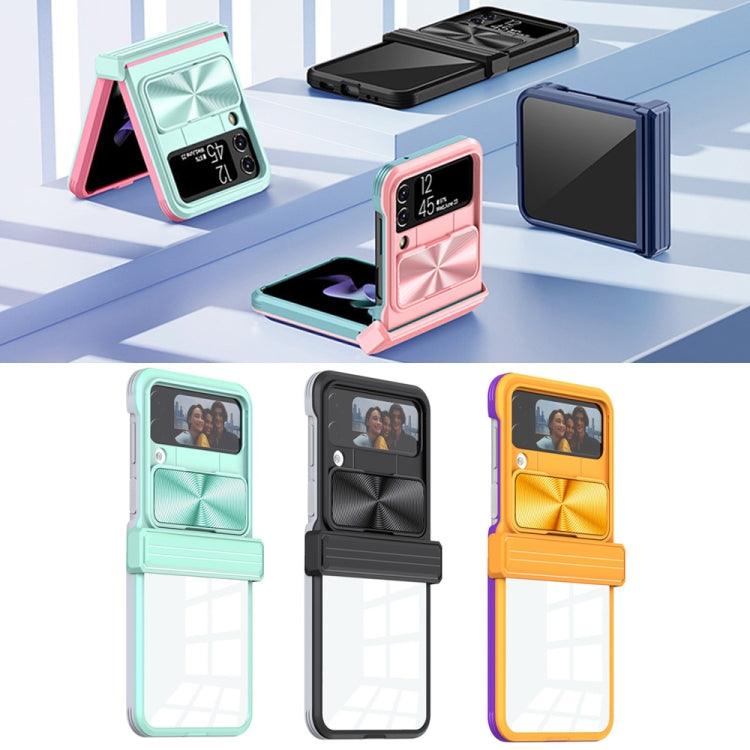 For Samsung Galaxy Z Flip4 360 Full Body Sliding Camshield Phone Case(Blue) - Mobile Gadget HQ