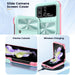 For Samsung Galaxy Z Flip4 360 Full Body Sliding Camshield Phone Case(Blue) - Mobile Gadget HQ