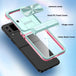For Samsung Galaxy Z Flip4 360 Full Body Sliding Camshield Phone Case(Blue) - Mobile Gadget HQ
